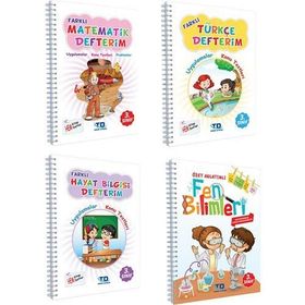 3. Sınıf Farklı Tüm Dersler Eğitim Seti 4 Kitap Takım