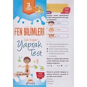 3.Sınıf Fen Bilimleri Yaprak Test-Güneş Yayınları