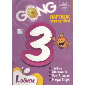 3. Sınıf Haftalık Tekrar Föyü 1. Dönem-Gong Yayınları