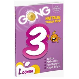 3. Sınıf Haftalık Tekrar Föyü 1. Dönem-Gong Yayınları
