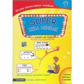 3.Sınıf Süper Zeka 5 Deneme Çözümlü Altın Nokta Yayınları