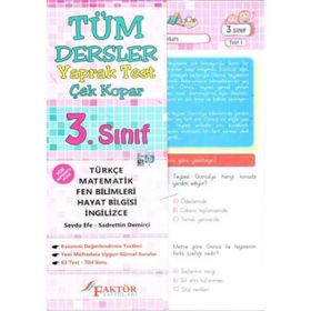 3. Sınıf Tüm Dersler Çek-Kopar! Yaprak Test - Faktör Komisyon