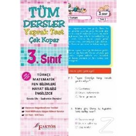 3. Sınıf Tüm Dersler Çek-Kopar! Yaprak Test - Faktör Komisyon