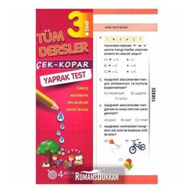 3. Sınıf Tüm Dersler Yaprak Test 4 Adım Yayınları