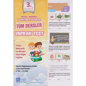 3 Sınıf Tüm Dersler Yaprak Test Bulut Eğitim ve Kültür Yayınları