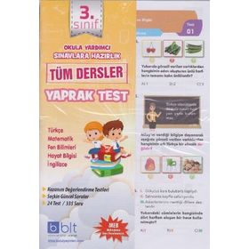 3 Sınıf Tüm Dersler Yaprak Test Bulut Eğitim ve Kültür Yayınları