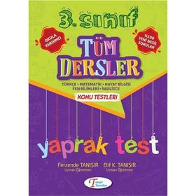 3. Sınıf Tüm Dersler Yaprak Test Tanışır Yayınları