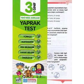 3. Sınıf Tüm Dersler Yaprak Testler Evrensel İletişim Yayınları