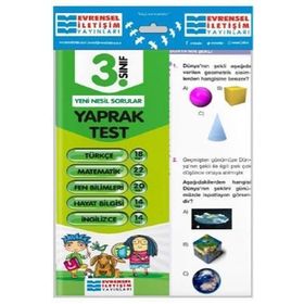 3. Sınıf Tüm Dersler Yaprak Testler Evrensel İletişim Yayınları