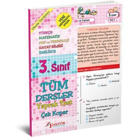 3. Sınıf Tüm Dersler Yaprak Testler Evrensel İletişim Yayınları