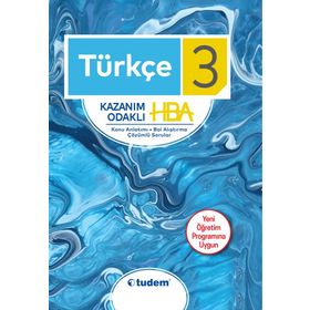 3.Sınıf Türkçe Konu Anlatımlı Kazanım Odaklı HBA Tudem Yayınları