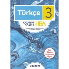 3.Sınıf Türkçe Konu Anlatımlı Kazanım Odaklı HBA Tudem Yayınları