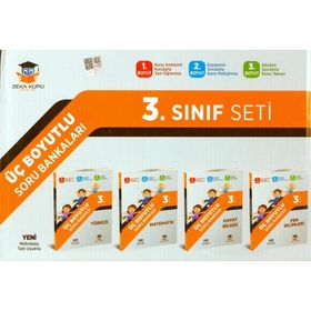 3. Sınıf Üç Boyutlu Soru Bankaları Seti Zeka Küpü Yayınlar
