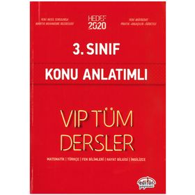 3. Sınıf VIP Tüm Dersler Konu Anlatımlı Editör Yayınevi