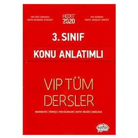 3. Sınıf VIP Tüm Dersler Konu Anlatımlı Editör Yayınevi