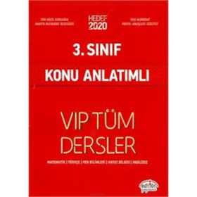 3. Sınıf VIP Tüm Dersler Konu Anlatımlı Editör Yayınevi