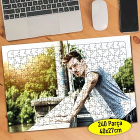 3 Sporcu Erkek Atletik Vücut 240 Parça Puzzle Yapboz