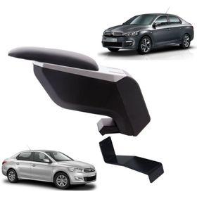 3 Tıkla Citroen C-Elysee 2018 Gri-Siyah Delmesiz Çelik Ayaklı Kol Dayama Kolçak