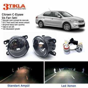 3 Tıkla Citroen C-Elysee Beyaz LED Xenon Sis Farı Seti