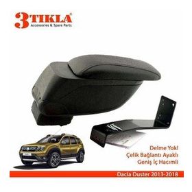 3 Tıkla Dacia Duster 2013-2018 Geniş Hacimli Delmesiz Çelik Ayaklı Kol Dayama Kolçak