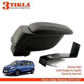 3 Tıkla Dacia Lodgy Stepway Geniş Hacimli Delmesiz Çelik Ayaklı Kol Dayama Kolçak