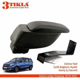 3 Tıkla Dacia Lodgy Stepway Geniş Hacimli Delmesiz Çelik Ayaklı Kol Dayama Kolçak