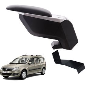3 Tıkla Dacia Logan Mcv 2004 Gri-Siyah Delmesiz Çelik Ayaklı Kol Dayama Kolçak
