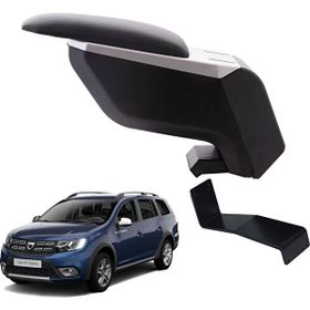 3 Tıkla Dacia Logan Mcv 2014 Gri-Siyah Delmesiz Çelik Ayaklı Kol Dayama Kolçak