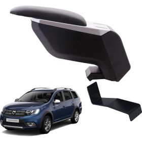 3 Tıkla Dacia Logan Mcv 2020 Gri-Siyah Delmesiz Çelik Ayaklı Kol Dayama Kolçak