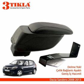 3 Tıkla Dacia Sandero 2008-2012 Geniş Hacimli Delmesiz Çelik Ayaklı Kol Dayama Kolçak