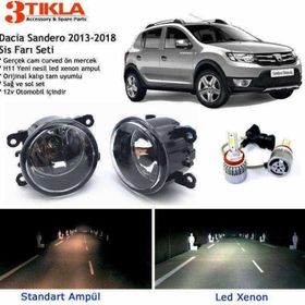 3 Tıkla Dacia Sandero 2013-2018 Beyaz LED Xenon Sis Farı Seti
