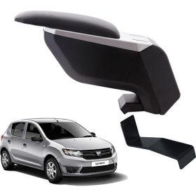3 Tıkla Dacia Sandero 2014 Gri-Siyah Delmesiz Çelik Ayaklı Kolçak Kol Dayama