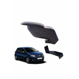 3 Tıkla Dacia Sandero 2019 Siyah Delmesiz Çelik Ayaklı Kolçak Kol Dayama