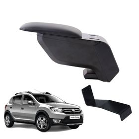 3 Tıkla Dacia Sandero Stepway 2015 Siyah Delmesiz Çelik Ayaklı Kol Dayama Kolçak