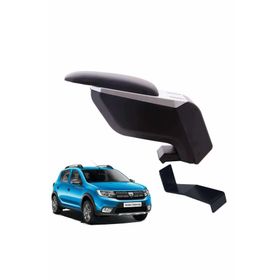 3 Tıkla Dacia Sandero Stepway 2020 Siyah Delmesiz Çelik Ayaklı Kol Dayama Kolçak