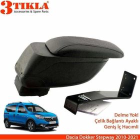 3 Tıkla Dokker Stepway 2010-2021 Geniş Hacimli Delmesiz Çelik Ayaklı Kol Dayama Kolçak