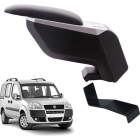 3 Tıkla Fiat Doblo 2009 Safeline Delmesiz Çelik Ayaklı Gri-Siyah Kolçak