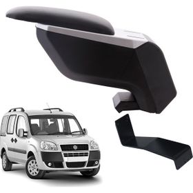 3 Tıkla Fiat Doblo 2010 Safeline Delmesiz Çelik Ayaklı Gri-Siyah Kolçak