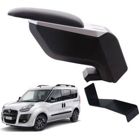 3 Tıkla Fiat Doblo 2011 Gri-Siyah Delmesiz Çelik Ayaklı Kol Dayama Kolçak