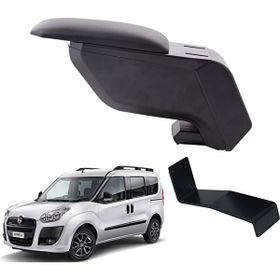 3 Tıkla Fiat Doblo 2012 Siyah Delmesiz Çelik Ayaklı Kol Dayama Kolçak
