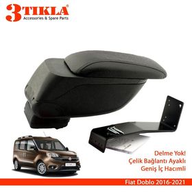3 Tıkla Fiat Doblo 2016-2021 Geniş Hacimli Delmesiz Çelik Ayaklı Kol Dayama Kolçak