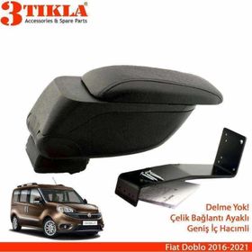 3 Tıkla Fiat Doblo 2016-2021 Geniş Hacimli Delmesiz Çelik Ayaklı Kol Dayama Kolçak
