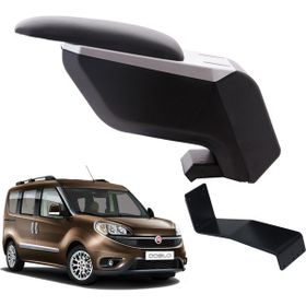 3 Tıkla Fiat Doblo 2016 Delmesiz Çelik Ayaklı Gri-Siyah Kolçak