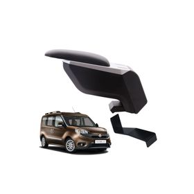 3 Tıkla Fiat Doblo 2016 Delmesiz Çelik Ayaklı Gri-Siyah Kolçak