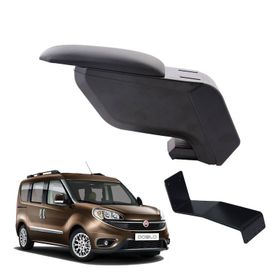 3 Tıkla Fiat Doblo 2019 Siyah Delmesiz Çelik Ayaklı Kol Dayama Kolçak