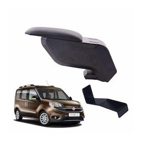 3 Tıkla Fiat Doblo 2021 Siyah Delmesiz Çelik Ayaklı Kol Dayama Kolçak