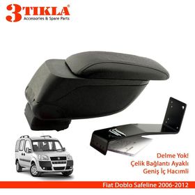 3 Tıkla Fiat Doblo Safeline 2006-2012 Geniş Hacimli Delmesiz Çelik Ayaklı Kol Dayama Kolçak