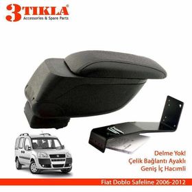 3 Tıkla Fiat Doblo Safeline 2006-2012 Geniş Hacimli Delmesiz Çelik Ayaklı Kol Dayama Kolçak