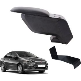 3 Tıkla Fiat Linea 2014 Siyah Delmesiz Çelik Ayaklı Kol Dayama Kolçak