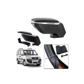 3 Tıkla Lüks Set Fiat Doblo 2006 Delmesiz Çelik Ayaklı Gri Siyah Kolçak Kol Dayama Direksiyon Kılıfı